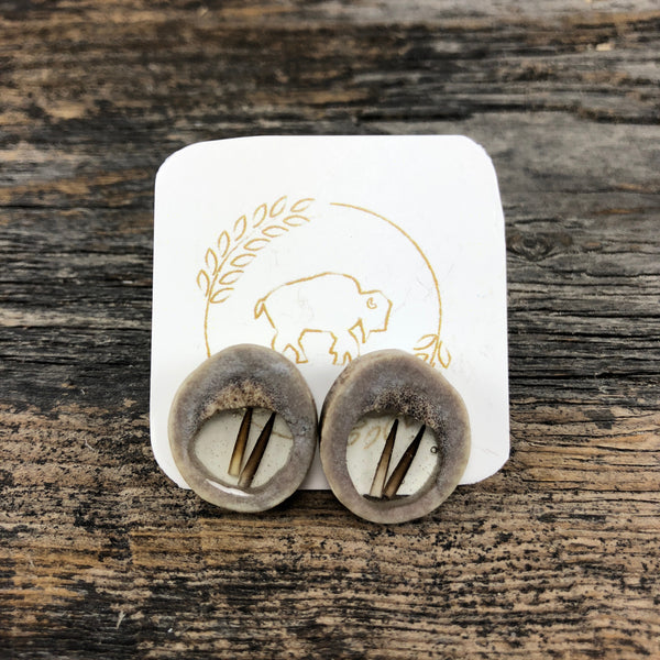 Antler Window Stud Earrings