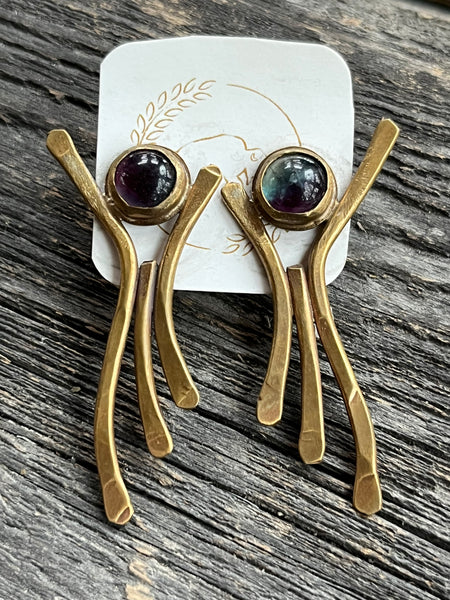 Festival Earrings - Fluorite - SALE 60% off