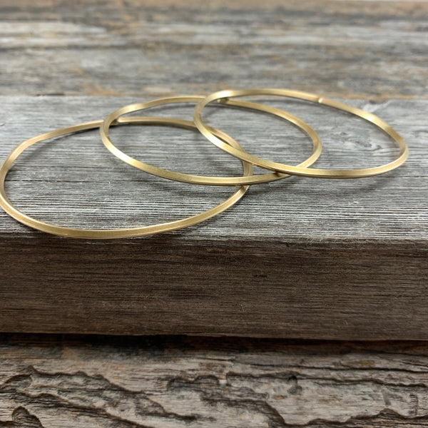 Square Brass Infinity Bangle
