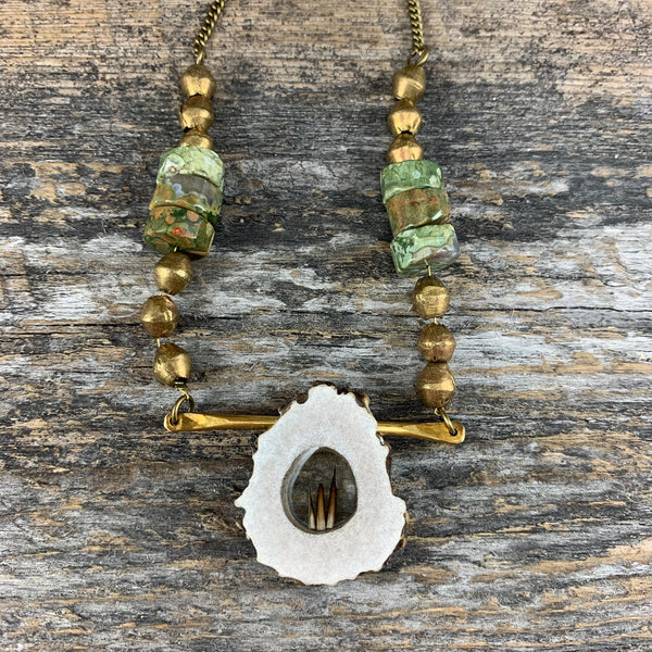 Antler Window Necklace