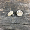 Window Stud Earrings with Quill